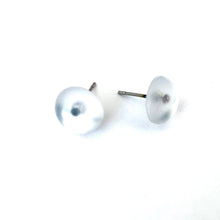 Load image into Gallery viewer, Clear Frosted Foil Back Retro Button Stud Earrings