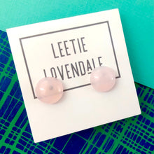Load image into Gallery viewer, Light Pink Marbled Retro Button Stud Earrings