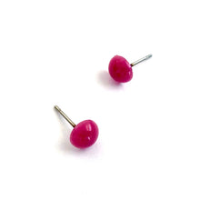 Load image into Gallery viewer, Violet Pink Retro Button Stud Earrings
