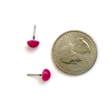 Load image into Gallery viewer, Violet Pink Retro Button Stud Earrings