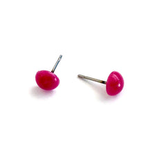 Load image into Gallery viewer, Violet Pink Retro Button Stud Earrings