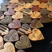 Load image into Gallery viewer, Engraved Piano Wood Hearts