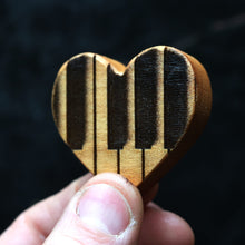 Load image into Gallery viewer, Engraved Piano Wood Hearts