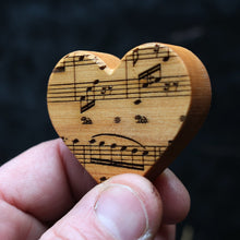 Load image into Gallery viewer, Engraved Piano Wood Hearts