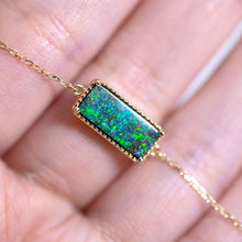 Load image into Gallery viewer, Rectangle-Shaped Australian Boulder Opal Bracelet in 18K Gold