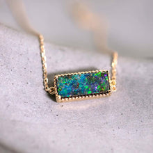 Load image into Gallery viewer, Rectangle-Shaped Australian Boulder Opal Bracelet in 18K Gold