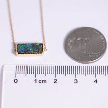 Load image into Gallery viewer, Rectangle-Shaped Australian Boulder Opal Bracelet in 18K Gold
