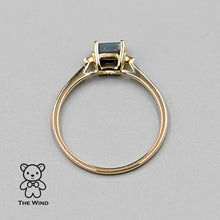 Load image into Gallery viewer, Rectangle Australian Boulder Opal Diamond Engagement Ring 18K Yellow Gold
