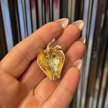 Load image into Gallery viewer, Red Strawberry Brooch | 1.4" Pin in Metal Alloy with Gold Finish