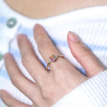 Load image into Gallery viewer, Red Colored Boulder Opal Diamond Engagement Ring 14K Yellow Gold