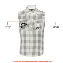 Load image into Gallery viewer, Red Rider Men's Sleeveless Red and Black Flannel Shirt