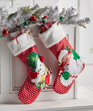 Load image into Gallery viewer, 19" Retro Christmas Stocking - SNOWMAN