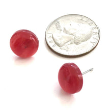 Load image into Gallery viewer, Red Moonglow Retro Button Disc Stud Earrings