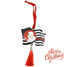 Load image into Gallery viewer, GL3-019 Thin Red Line Flag Merry Christmas Ornament Fire Fighter Firefighter Fire Department