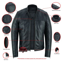 Load image into Gallery viewer, Wanton Men's Fashion Lambskin Leather Jacket –Black