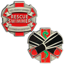 Load image into Gallery viewer, EL11-009 US Coast Guard Rescue Swimmer Challenge Coin USCG So Others May Live