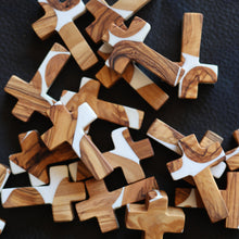 Load image into Gallery viewer, Reclaimed Olive &amp; Resin Pocket Crosses