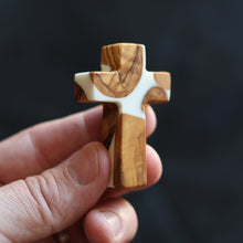 Load image into Gallery viewer, Reclaimed Olive &amp; Resin Pocket Crosses