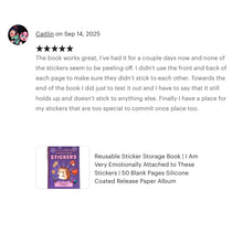 Load image into Gallery viewer, Reusable Sticker Storage Book | I Am Very Emotionally Attached to These Stickers | 50 Blank Pages Silicone Coated Release Paper Album