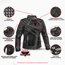 Load image into Gallery viewer, Mistress – Women’s Leather Motorcycle Jacket