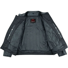 Load image into Gallery viewer, Men's Classic Black Scooter Leather Jacket