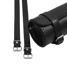 Load image into Gallery viewer, ApexMoto Premium Large Leather Round Tool Bag