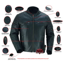 Load image into Gallery viewer, Men's Lightweight Drum Dyed Naked Lambskin Crossover Scooter - Black