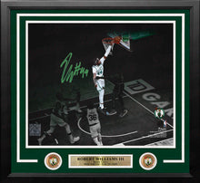 Load image into Gallery viewer, Robert Williams III Blocks Steph Curry Boston Celtics Autographed Framed Basketball Photo