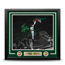 Load image into Gallery viewer, Robert Williams III Blocks Steph Curry Boston Celtics Autographed Framed Basketball Photo