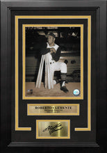Load image into Gallery viewer, Roberto Clemente Bat Pose Pittsburgh Pirates 8" x 10" Framed Baseball Photo with Engraved Autograph