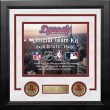 Load image into Gallery viewer, NBA Basketball Photo Picture Frame Kit - Houston Rockets (White Matting, Red Trim)