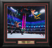 Load image into Gallery viewer, Roman Reigns 2022 Crown Jewel v. Logan Paul Autographed 16" x 20" Framed WWE Wrestling Photo