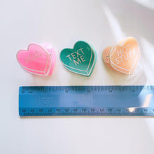 Load image into Gallery viewer, Romantic Set of 3 Mini Heart Claws in Heart Shaped Gift Box