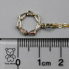 Load image into Gallery viewer, Eternity Love Australian Crystal Opal Circle Necklace Pendant 14K Yellow Gold