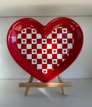 Load image into Gallery viewer, Large Checkered Heart Dishes