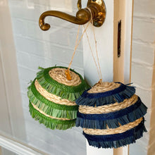Load image into Gallery viewer, Ruffle straw balls, set of four, blue
