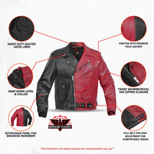 Load image into Gallery viewer, Void Ember Men’s Faux Leather Motorcycle Jacke