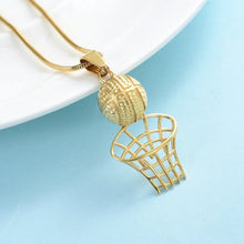 Load image into Gallery viewer, Basketball &amp; Net Cremation Urn Necklace