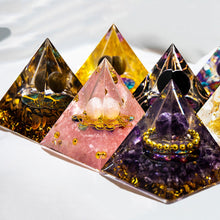 Load image into Gallery viewer, Sacred Energy Crystal Ball Pyramid