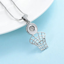 Load image into Gallery viewer, Basketball &amp; Net Cremation Urn Necklace