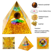 Load image into Gallery viewer, Sacred Energy Crystal Ball Pyramid