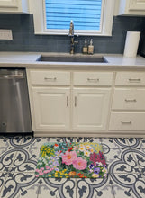 Load image into Gallery viewer, Winter Floral by Anne Searle Machine Washable Memory Foam Mat SASE0956RUG