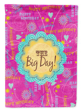 Load image into Gallery viewer, Happy Birthday The Big Day Pink Flag Canvas House Size