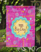 Load image into Gallery viewer, Happy Birthday The Big Day Pink Garden Flag – Decorative Outdoor Yard Flag