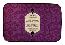 Load image into Gallery viewer, Goulish Menu including Eye Screen Snake soup Halloween Dish Drying Mat – Absorbent, Artistic Kitchen Essentials SB3005DDM
