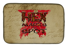 Load image into Gallery viewer, Hex marks the spot Halloween Dish Drying Mat – Absorbent, Artistic Kitchen Essentials SB3006DDM