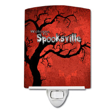 Load image into Gallery viewer, Welcome to Spooksville Halloween Ceramic Night Light SB3008CNL