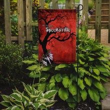 Load image into Gallery viewer, Welcome to Spooksville Halloween Garden Flag – Decorative Outdoor Yard Flag