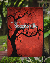 Load image into Gallery viewer, Welcome to Spooksville Halloween Garden Flag – Decorative Outdoor Yard Flag