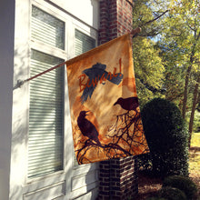 Load image into Gallery viewer, Beware of the Black Crows Halloween Flag Canvas House Size